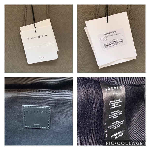 New! SANDRO Paris Pebbled Laptop Briefcase Bag - Picture 13 of 14